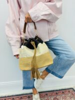 Sac Seau Tressé Inspiration Chic À Pompon