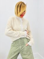 Gilet En Maille Douce À Détail Cœur Et Dentelle