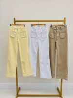 Jean Coupe Wide Leg À Poches Tressées Esprit Vintage Chic – Image 2