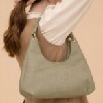 Sac Souple Demi-Lune À Anse Tressée