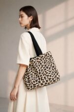 Sac Cabas Léopard En Toile Graphique