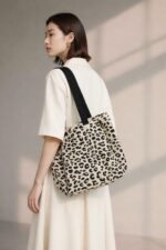 Sac Cabas Léopard En Toile Graphique – Image 2