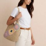 Sac Bohème Effet Paille En Crochet Multicolore