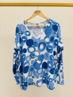 Pull Imprimé Graphique Col V Esprit Artistique Moderne – Image 4