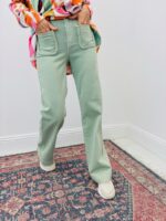 Jean Coupe Wide Leg À Poches Tressées Esprit Vintage Chic – Image 5