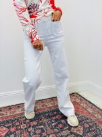 Jean Coupe Wide Leg À Poches Tressées Esprit Vintage Chic – Image 11