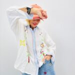 Chemise En Gaze De Coton Brodée Détails Colorés Esprit Bohème Chic