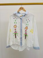 Chemise En Gaze De Coton Brodée Détails Colorés Esprit Bohème Chic – Image 6