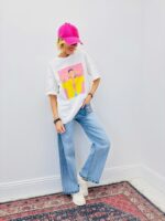 T-Shirt Illustration Artistique Coupe Droite En Coton – Image 3