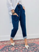 Pantalon Denim Style Sarouel – Confort & Modernité