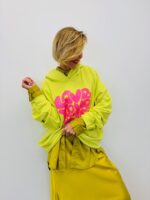 Sweat À Capuche En Coton Imprimé Cœur “Love Yourself”