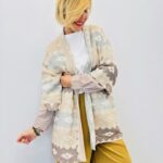 Gilet Long En Maille Jacquard À Motifs