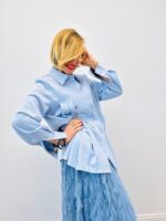 Chemise Pincée En Coton Et Lin