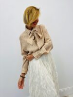 Chemise À Motif Pois Avec Lavallière