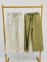 Pantalon En Toile De Jean Avec Détails Dentelle – Image 7