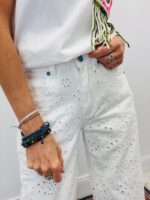 Pantalon En Toile De Jean Avec Broderie Anglaise – Image 3