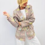 Blazer En Jacquard Motifs Artistiques