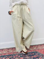 Pantalon En Toile De Jean Avec Détails Dentelle – Image 4