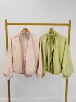 Veste Oversize Simili Cuir Col Montant Structuré – Image 2