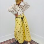 Chemise Motif Pois Avec Lavallière En Viscose Fluide