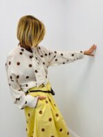 Chemise Motif Pois Avec Lavallière En Viscose Fluide – Image 2