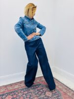 Veste En Jean Cintrée Denim Clair – Image 3