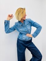 Veste En Jean Cintrée Denim Clair