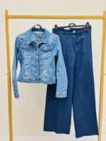 Veste En Jean Cintrée Denim Clair – Image 2