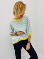 Pull Manches Courtes Rayé Maille Douce – Image 3