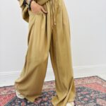 Pantalon Fluide Taille Élastique En Viscose Premium