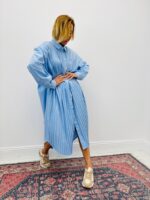 Robe Chemise Plissée Soleil À Coupe Oversize