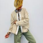 Veste À Boutonnage Contrasté Et Poches Plaquées