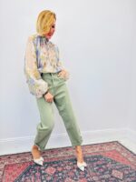 Blouse Fluide Imprimé Floral Col Noué Élégant – Image 2