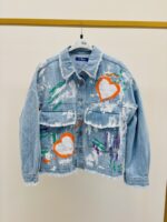Veste En Jean 100% Coton Cœurs Peints – Image 4