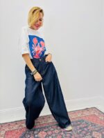Pantalon Toile De Jean Coupe Palazzo – Image 2