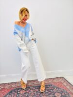 Pull Col V Motif Argyle Élégance Douce