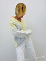 Pull Col V Motif Argyle Élégance Douce – Image 5