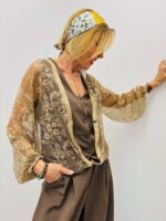 Gilet Court En Dentelle Florale Transparente Esprit Bohème Chic – Image 4