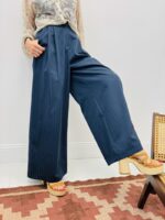 Pantalon Large Rayé Coupe Tailoring