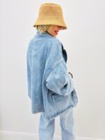 Veste Denim Oversize Bleu Clair Esprit Casual Chic – Image 4
