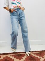 Jean Wide Leg Denim Clair Coupe Fluide