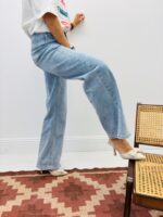 Jean Wide Leg Denim Clair Coupe Fluide – Image 4