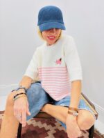 Pull Maille Douce Rayures Rose Pastel – Image 4