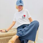 Tee-Shirt Blanc Broderie Cœur Rouge