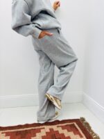 Pantalon Jogging Coupe Large Gris Chinée – Image 4