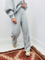 Pantalon Jogging Coupe Large Gris Chinée – Image 3