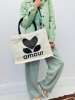 Sac Cabas Esprit Bohème Cœur Graphique – Image 3