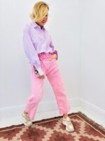 Jean Boutonnage Décalé Coupe Moderne Tendance – Image 6