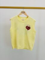 Pull Sans Manches Jaune Pastel Motif “Chilli” – Image 2