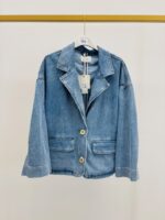 Veste Denim Oversize Bleu Clair Esprit Casual Chic – Image 2